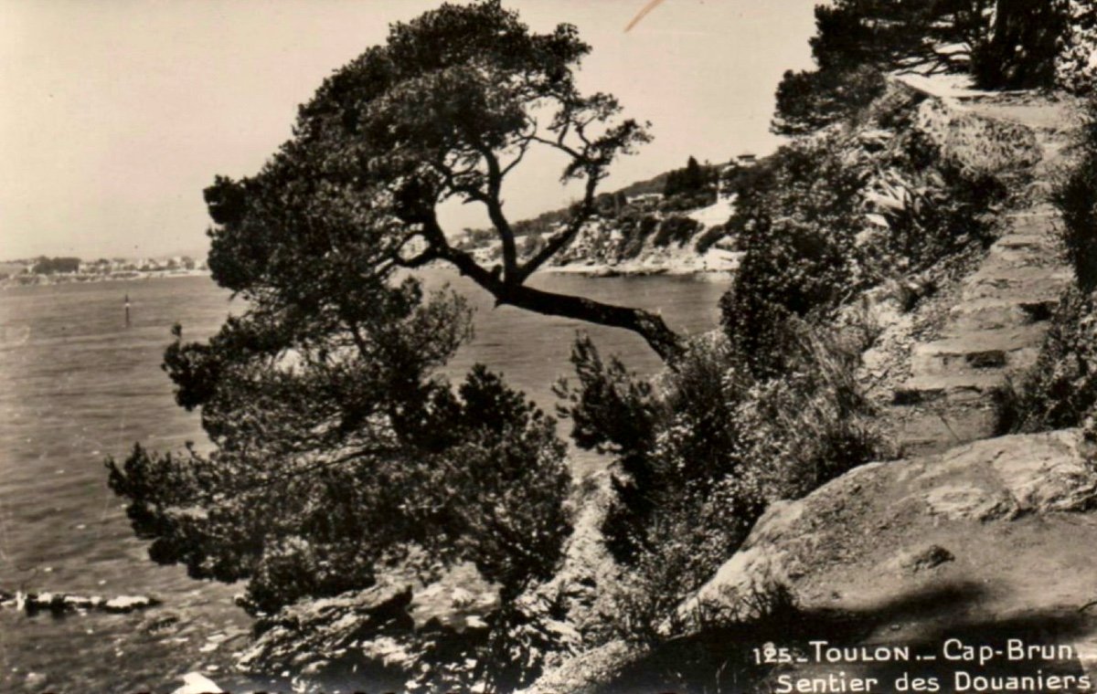 Cuguen Victor (1882-1969) “the Customs Officers’ Path, Cap Brun, Toulon” Provence Pontorson Var-photo-2