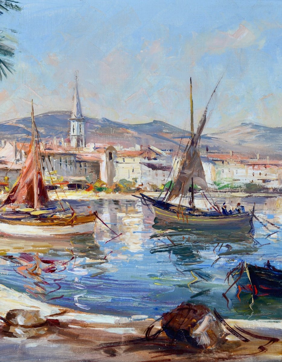 Cardella Tony (1898-1976) “port Of Sanary Sur Mer (var)” Provence Bandol Ollioules Corsica Paris-photo-3