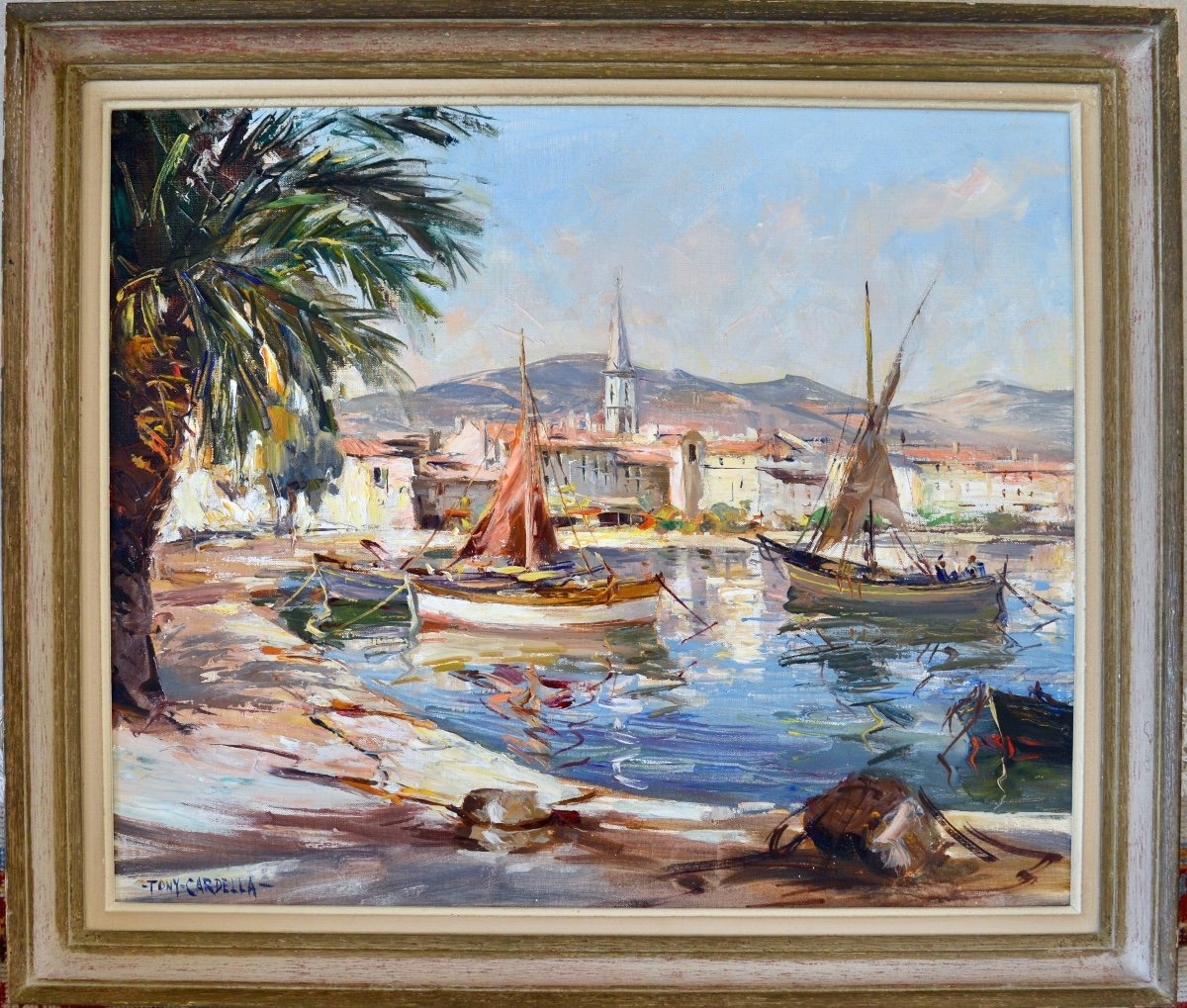 Cardella Tony (1898-1976) “port Of Sanary Sur Mer (var)” Provence Bandol Ollioules Corsica Paris-photo-4