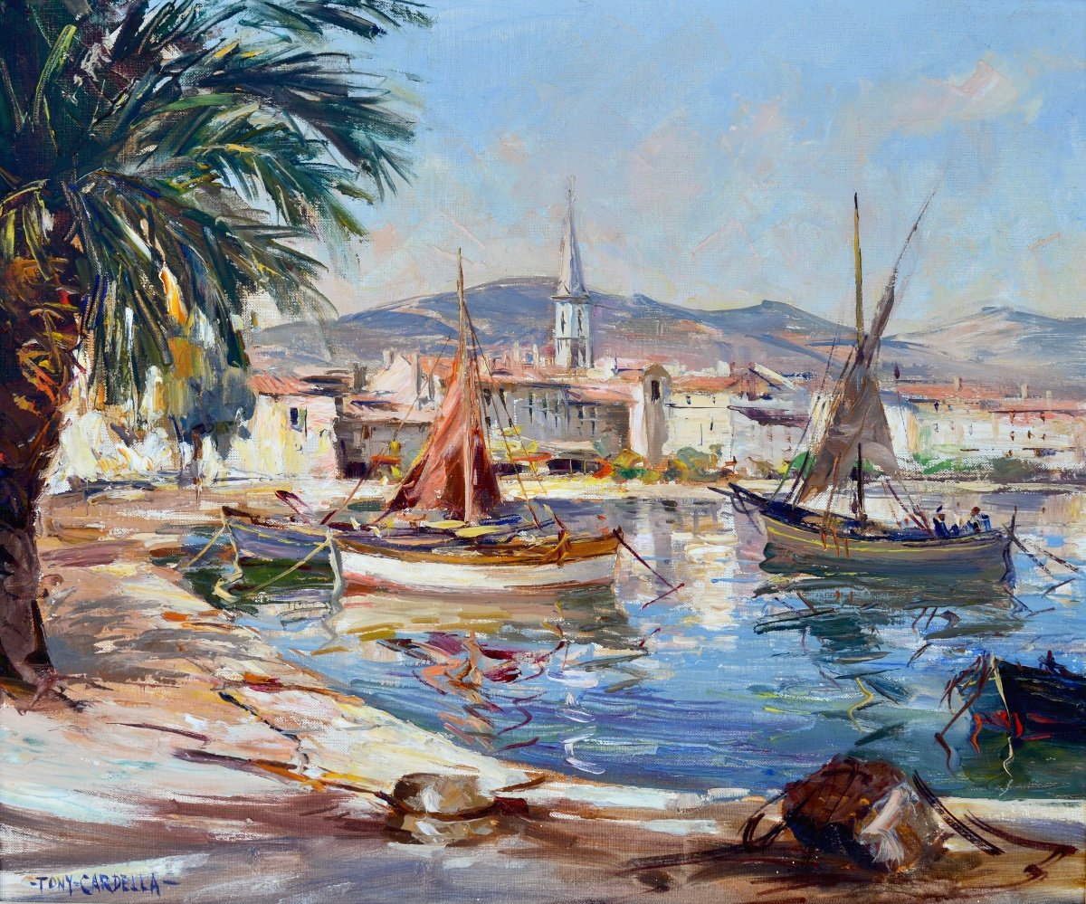 Cardella Tony (1898-1976) “port Of Sanary Sur Mer (var)” Provence Bandol Ollioules Corsica Paris