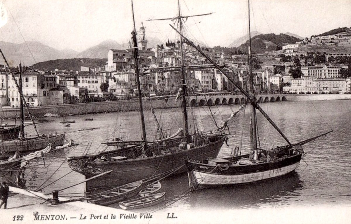 Simons Paul (1865-1932) "view Of Menton" Nice Provence Vintimille Roquebrune Cocteau Paris  -photo-2