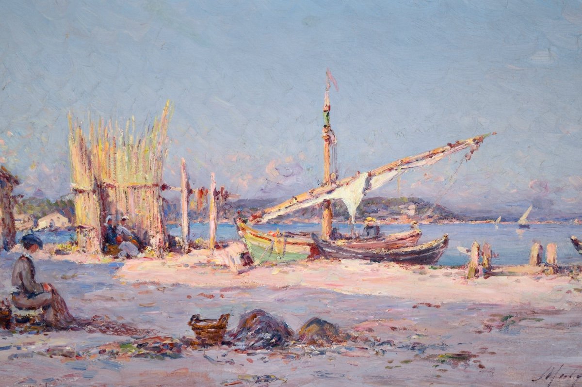 MALFROY Charles (1862-1918) "Le quai aux moules Martigues" Provence Marseille Lyon Cassis Paris-photo-2