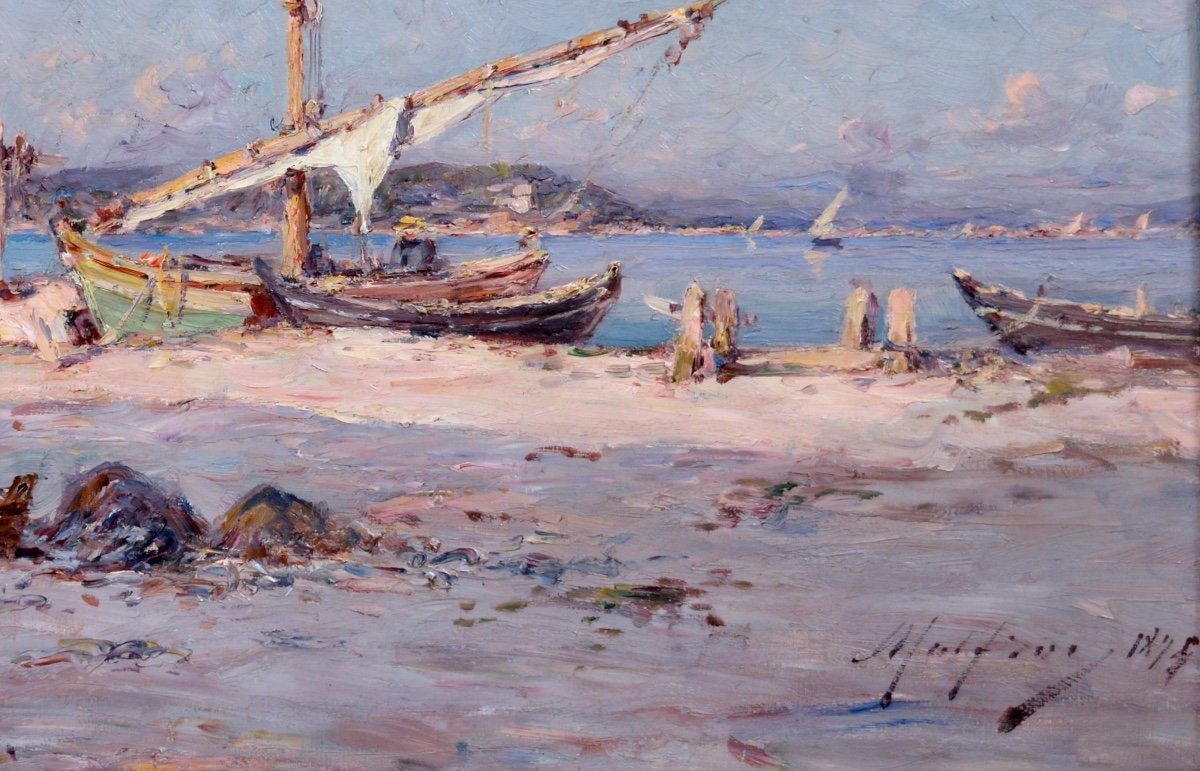 MALFROY Charles (1862-1918) "Le quai aux moules Martigues" Provence Marseille Lyon Cassis Paris-photo-4