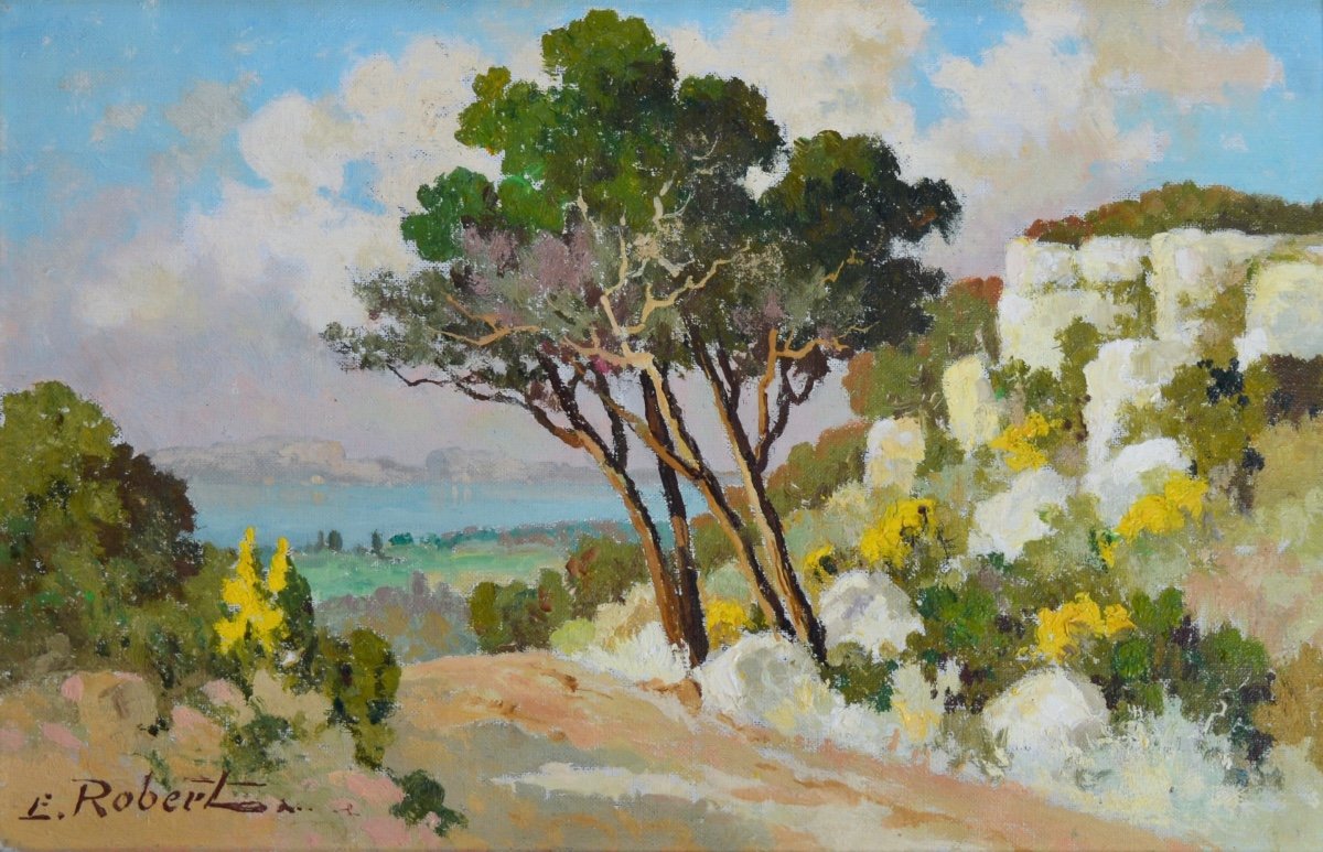 Robert Etienne (1875-1959) “landscape Of Provence” Marseille Switzerland Neuchatel Locle Paris