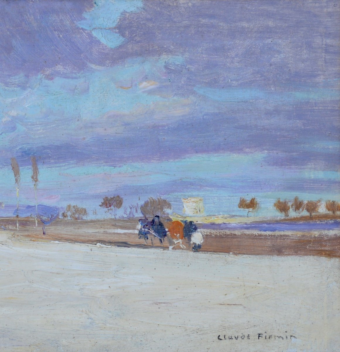 Firmin Claude (1864-1944) “walkers On A Path” Avignon Barthelasse Paris Gard Provence-photo-3