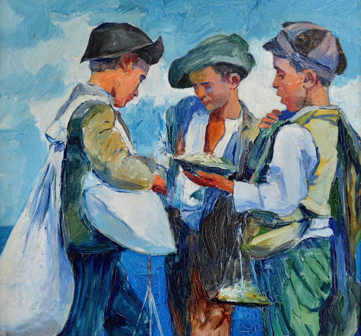 SYROVY Josef (1879-1956) "Jeunes marchands à Venise " Prague Italie Tchèque Brno Paris Rome -photo-2