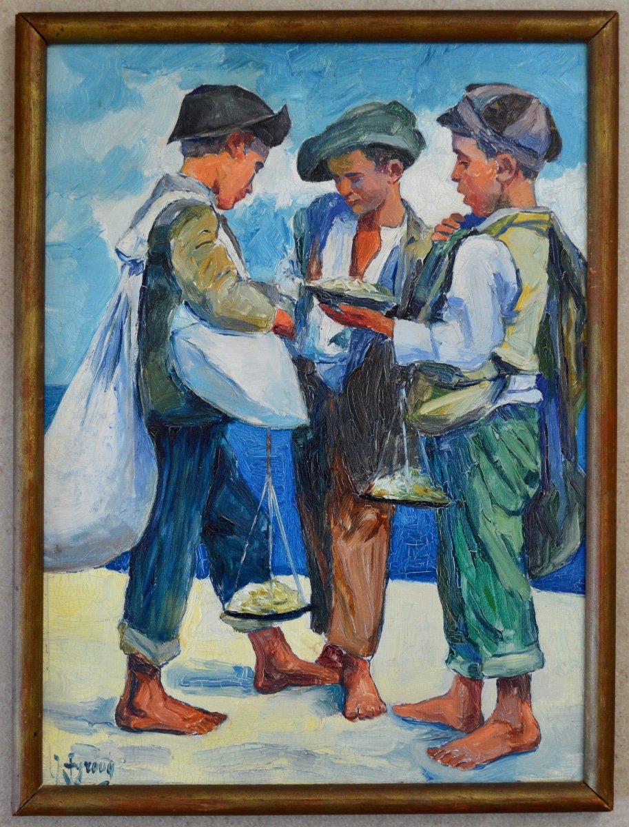 SYROVY Josef (1879-1956) "Jeunes marchands à Venise " Prague Italie Tchèque Brno Paris Rome -photo-4