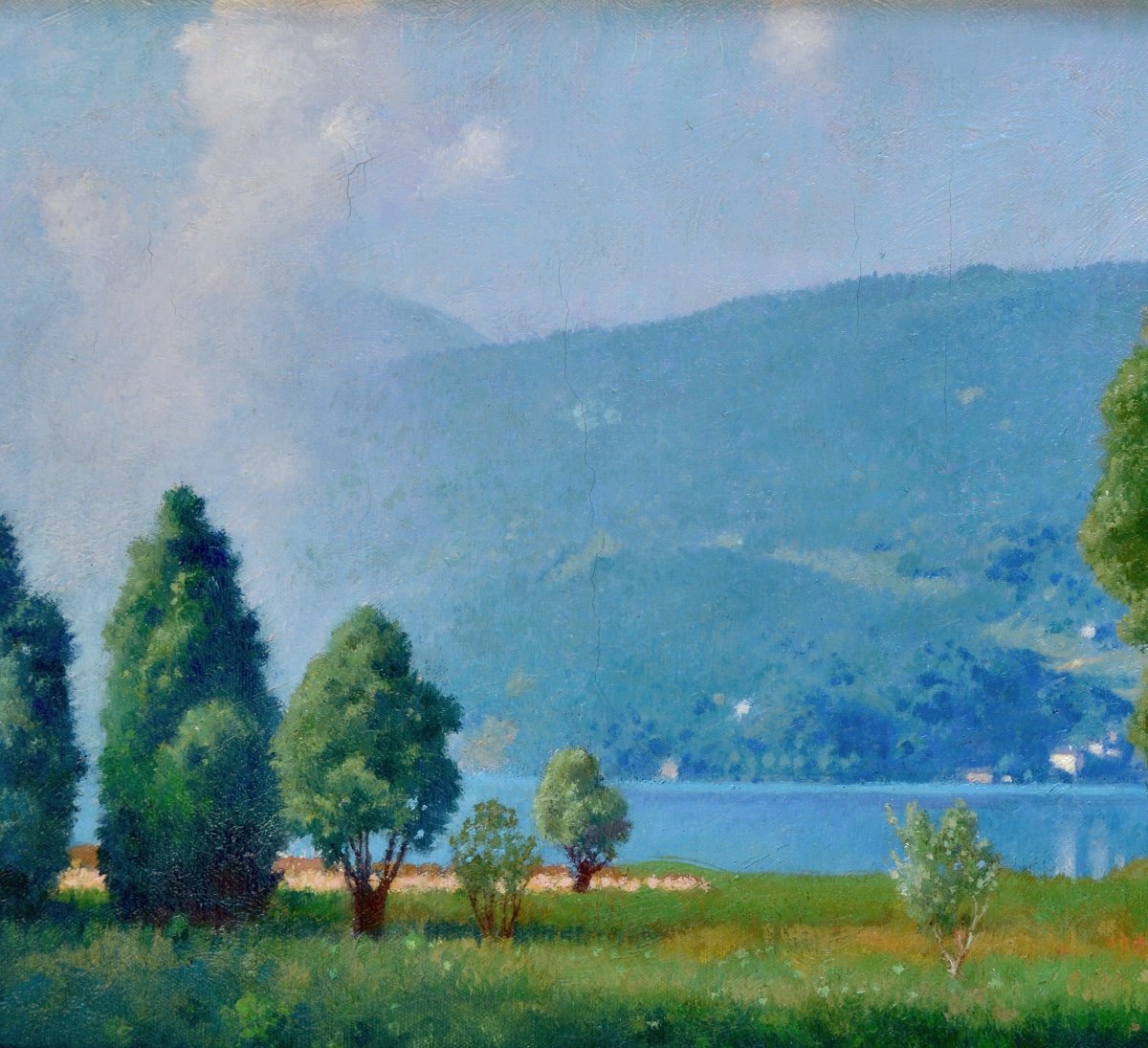 Leroux Georges Paul (1877-1957) “the Banks Of Lake Annecy” Talloires Meudon Paris Evian -photo-2