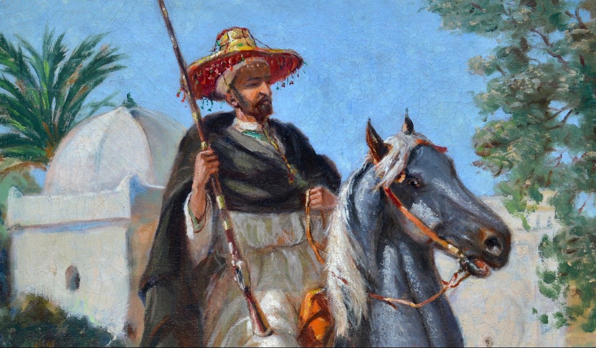 Brondy Mattéo (1866-1944) "moroccan Rider" Meknes Morocco Paris Marrakech Orientalist Tangier-photo-2