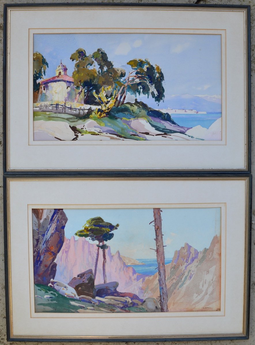 Peri Lucien (1880-1948) Attributed To “chapelle Des Grecs In Ajaccio, Corsica” Bastia Ajaccio Paris-photo-2