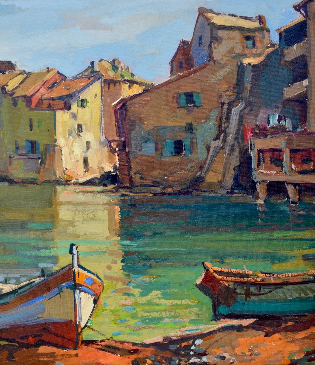 BACH Pierre (1906-1971) "Le port d'Erbalunga, Corse " Bastia Brondo Paris Sisco Furiani Borgo-photo-3