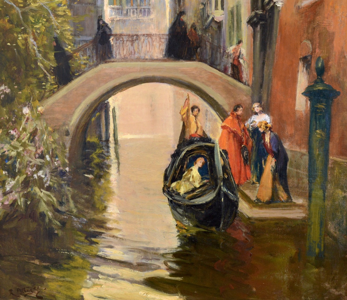 Allegre Raymond (1857-1933) “canal In Venice” Italy Provence Marseille Rialto Paris Ponte Polo-photo-2