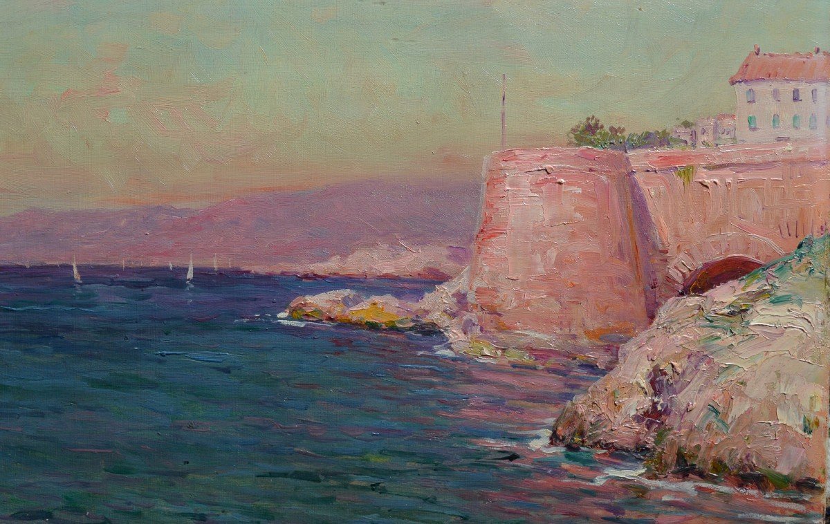 Isailoff Alexandre (1855-1934) "rocky Ledge In Marseille" Provence Olive Constantinople Russia -photo-2