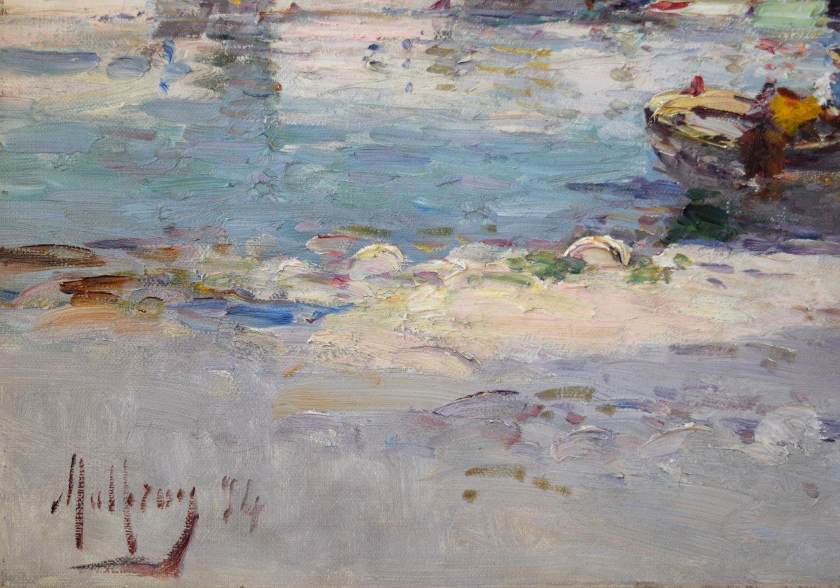 MALFROY Charles (1862-1918) "Le port de Cassis, 1894" Provence Marseille Martigues Toulon Paris-photo-4