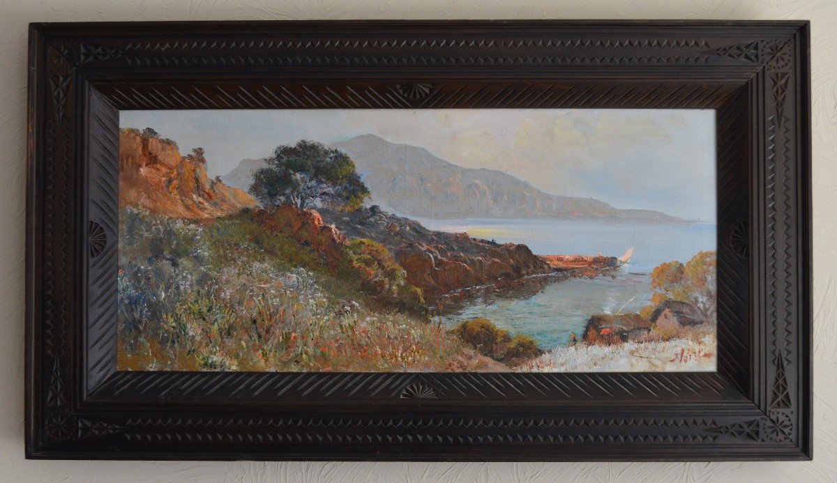 Noiré Maxime (1861-1927) ?view Of Tipaza In Algeria” Orientalist Moselle Noire Pontoy Majorelle-photo-2