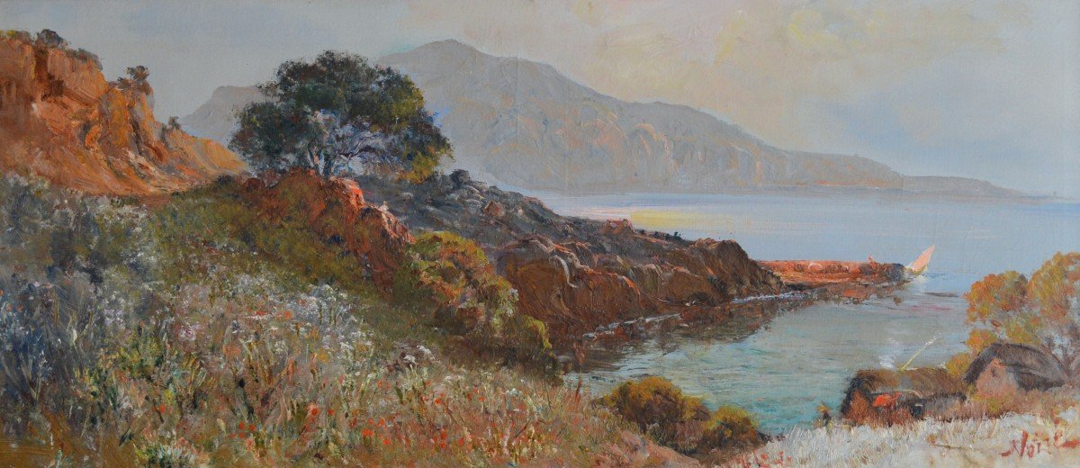 Noiré Maxime (1861-1927) ?view Of Tipaza In Algeria” Orientalist Moselle Noire Pontoy Majorelle