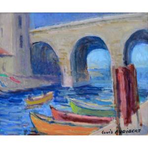 AUDIBERT Louis (1881-1983)«Pêcheur au Vallon des Auffes» Marseille Provence Verdilhan Churchill