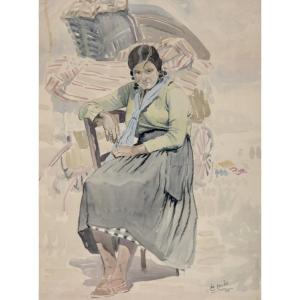 Lelee Léo (1872-1947)"the Gypsy, Saintes-maries De La Mer"arles Provence Avignon Camargue Lelée