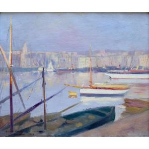 Firmin Claude (1864-1944) “the Old Port Of Marseille, 1894” Provence Avignon Grivolas 