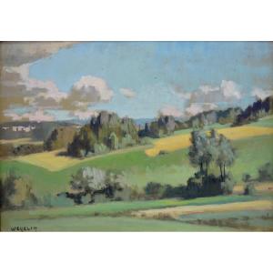 WEGELIN Émile (1875-1962) « Paysage de campagne » Lyon Var Paris France