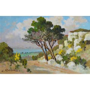 ROBERT Etienne (1875-1959) «Paysage de Provence » Marseille Suisse Neuchatel Locle Bandol Paris