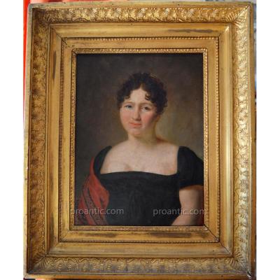 DELAPLACE Jacques (1767-1831) "Portrait de madame 1812" Empire Napoleon