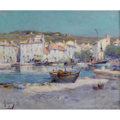 MALFROY Charles (1862-1918) "Le port de Cassis, 1894" Provence Marseille Martigues Toulon Paris