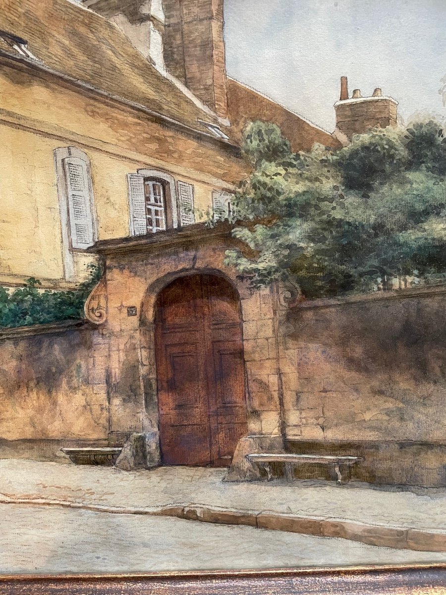 Watercolor Of A Mansion In Senlis-photo-3