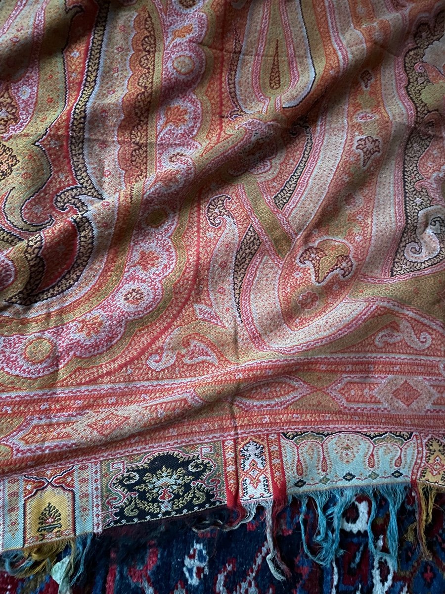 Grand Shâle Cachemire Avec Motif Paisley -photo-2