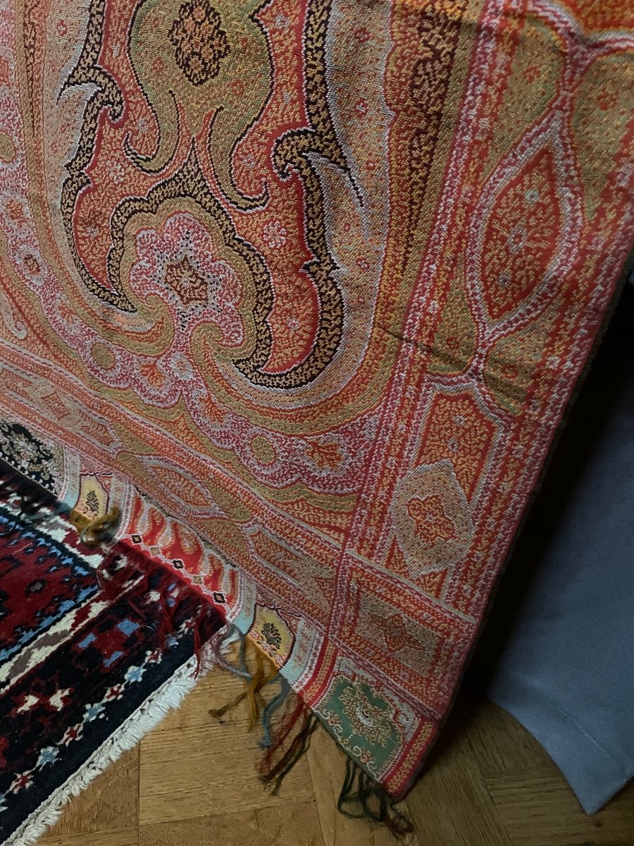 Grand Shâle Cachemire Avec Motif Paisley -photo-1