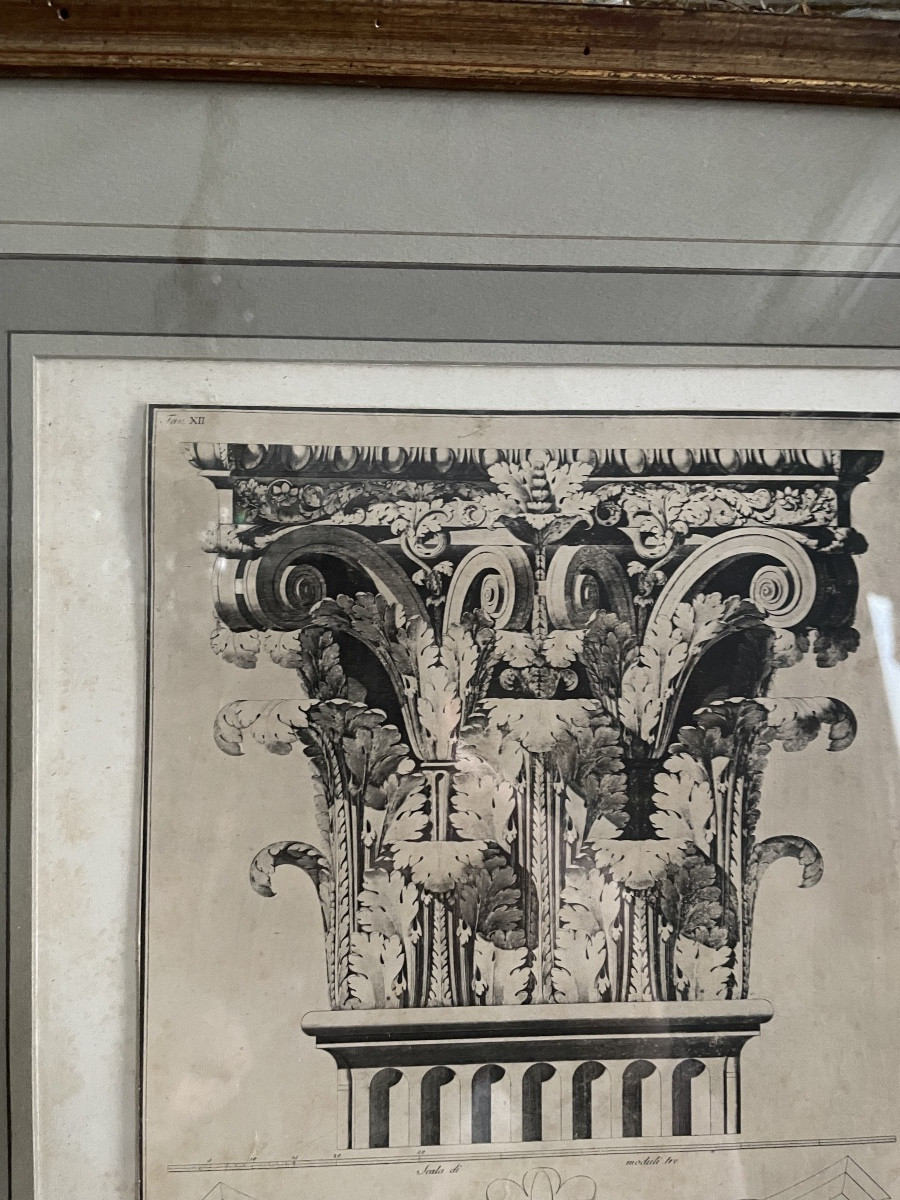 Pair Of Corinthian Column Prints-photo-3