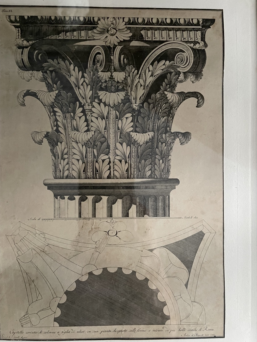 Pair Of Corinthian Column Prints-photo-2