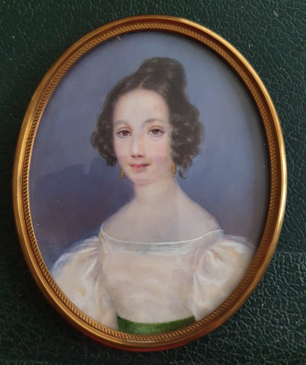 Miniature Of Lady Of Quality On Ivory 1833 Signed Cf