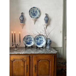 Pair Of Large Delft Dishes