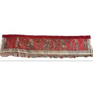 Large Silk Wall Hanging With Fringed Border