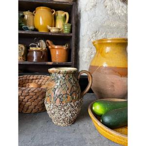 Glazed Terracotta Pitcher 