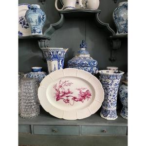 Plat Oval Wedgewood Décor Mennecy