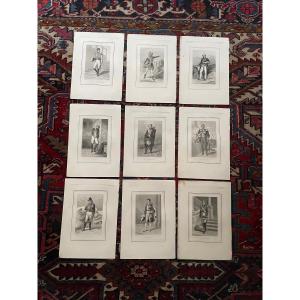 Lot Of 9 Prints Of Napoleon's Generals