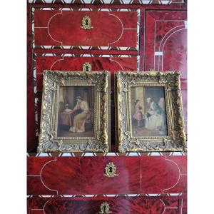 Paire De Tableaux Romantiques