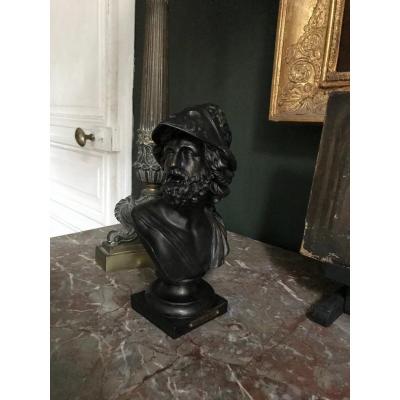 Patinated Bronze Bust Of Ajax