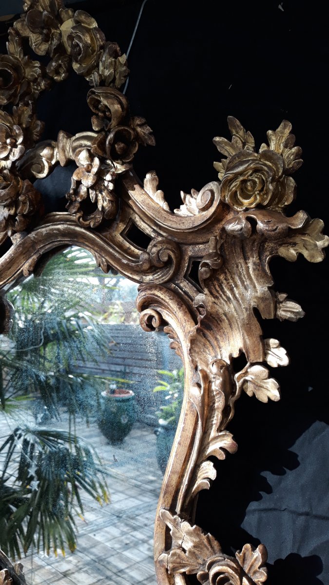 Miroir  Bois Doré  Baroque -photo-2