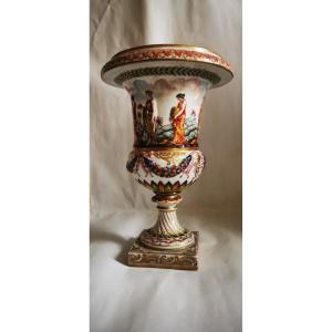 Capodimonte Porcelain Vase In Medici Shape