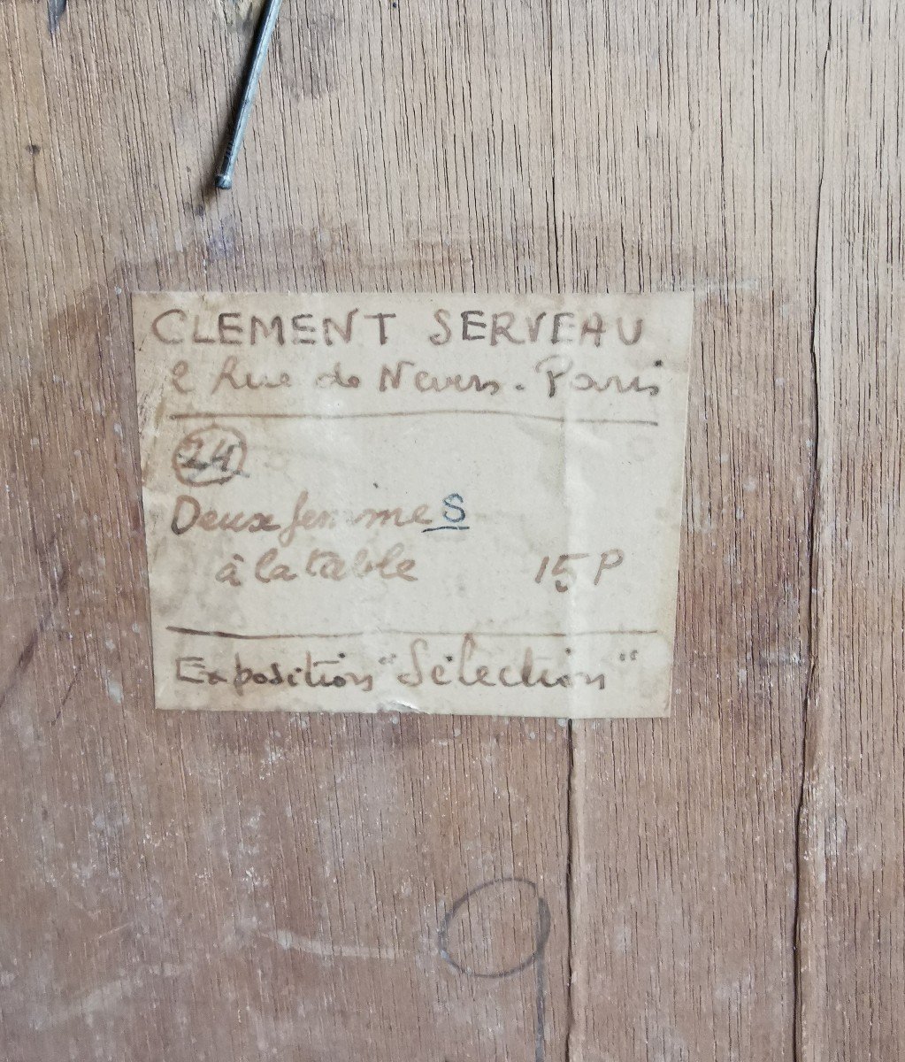 Deux Amies Tableau Par Clement-Serveau. -photo-2