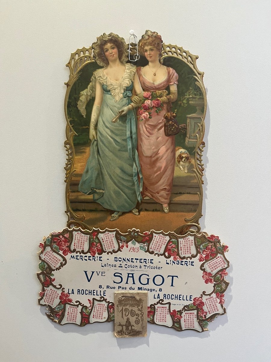 Antique French Advertising Chromolithograph For The V.ve Sagot Company-photo-3