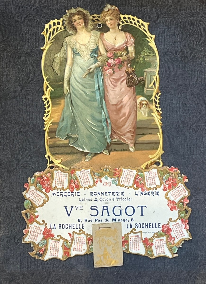 Antique French Advertising Chromolithograph For The V.ve Sagot Company