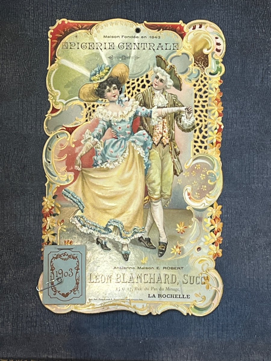 Pair Of Antique French Advertising Chromolithographs For The Léon Blanchard Company-photo-2