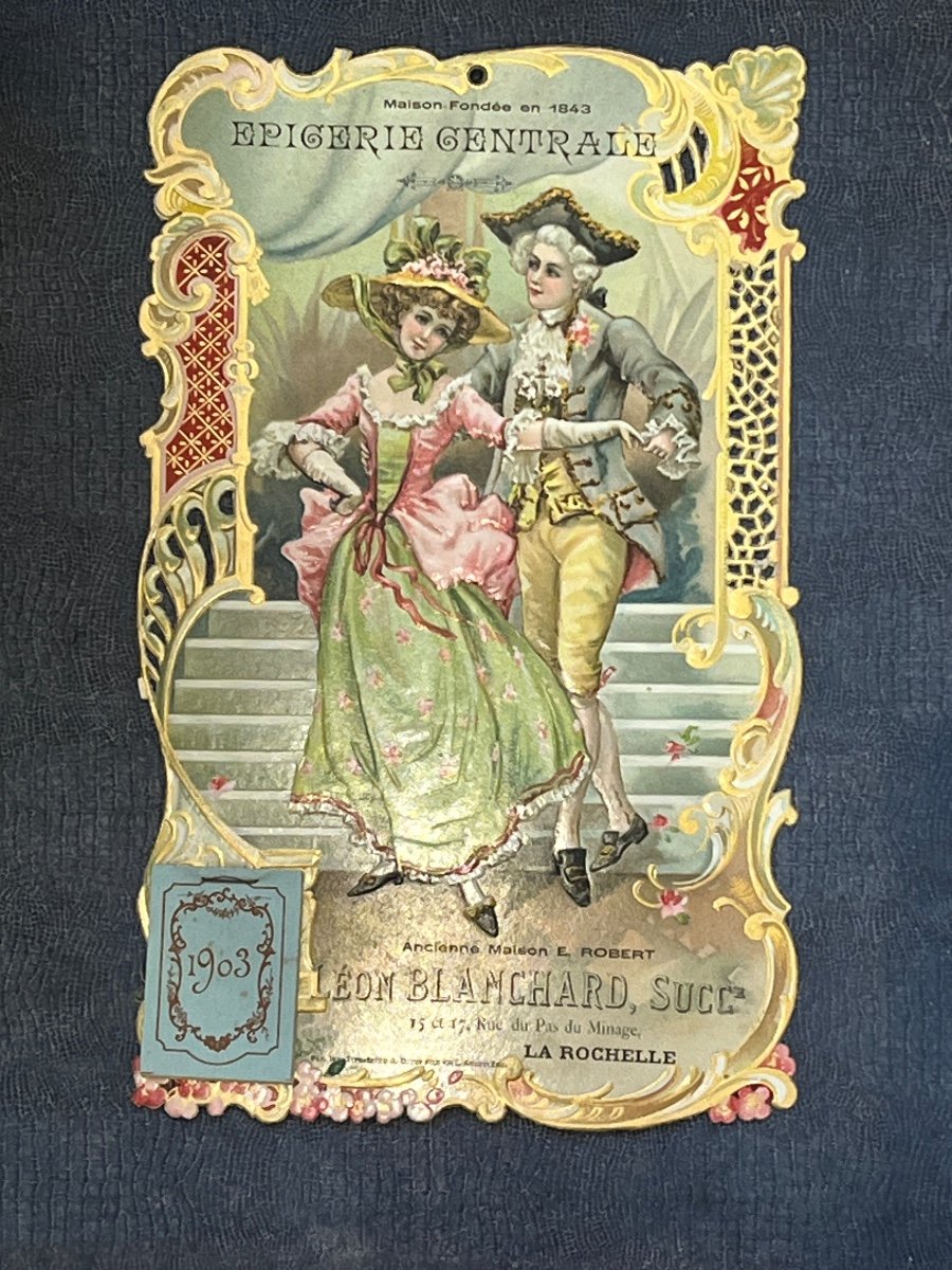 Pair Of Antique French Advertising Chromolithographs For The Léon Blanchard Company-photo-3