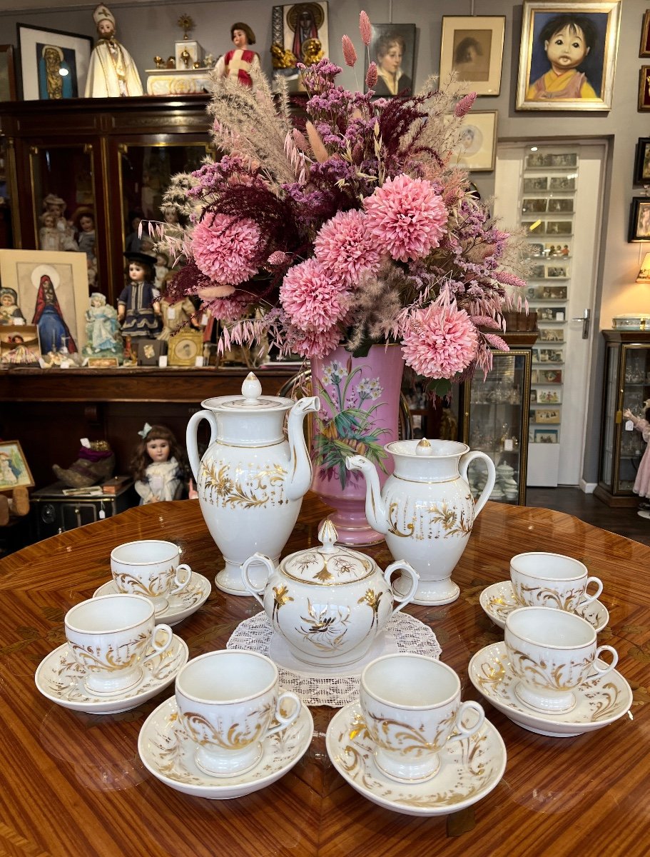 Service à Thé Et Café En Porcelaine De Paris