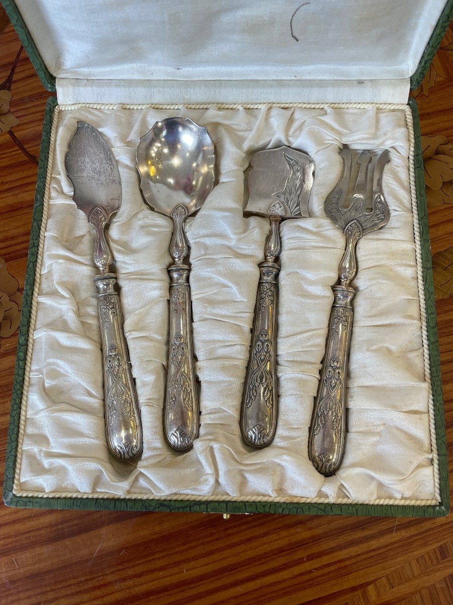 Art Nouveau Silver Plated Dessert Service-photo-2