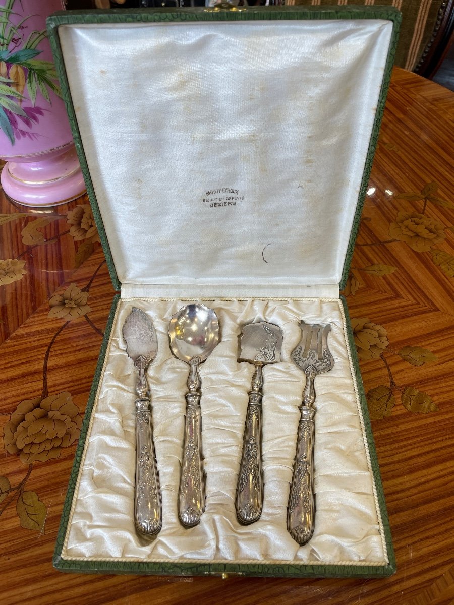 Art Nouveau Silver Plated Dessert Service-photo-3